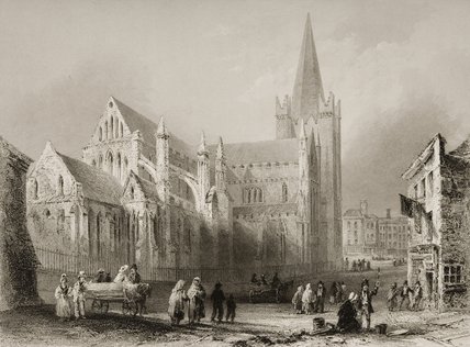 Exterior Of St. Patrick's Cathedral — William Henry Bartlett