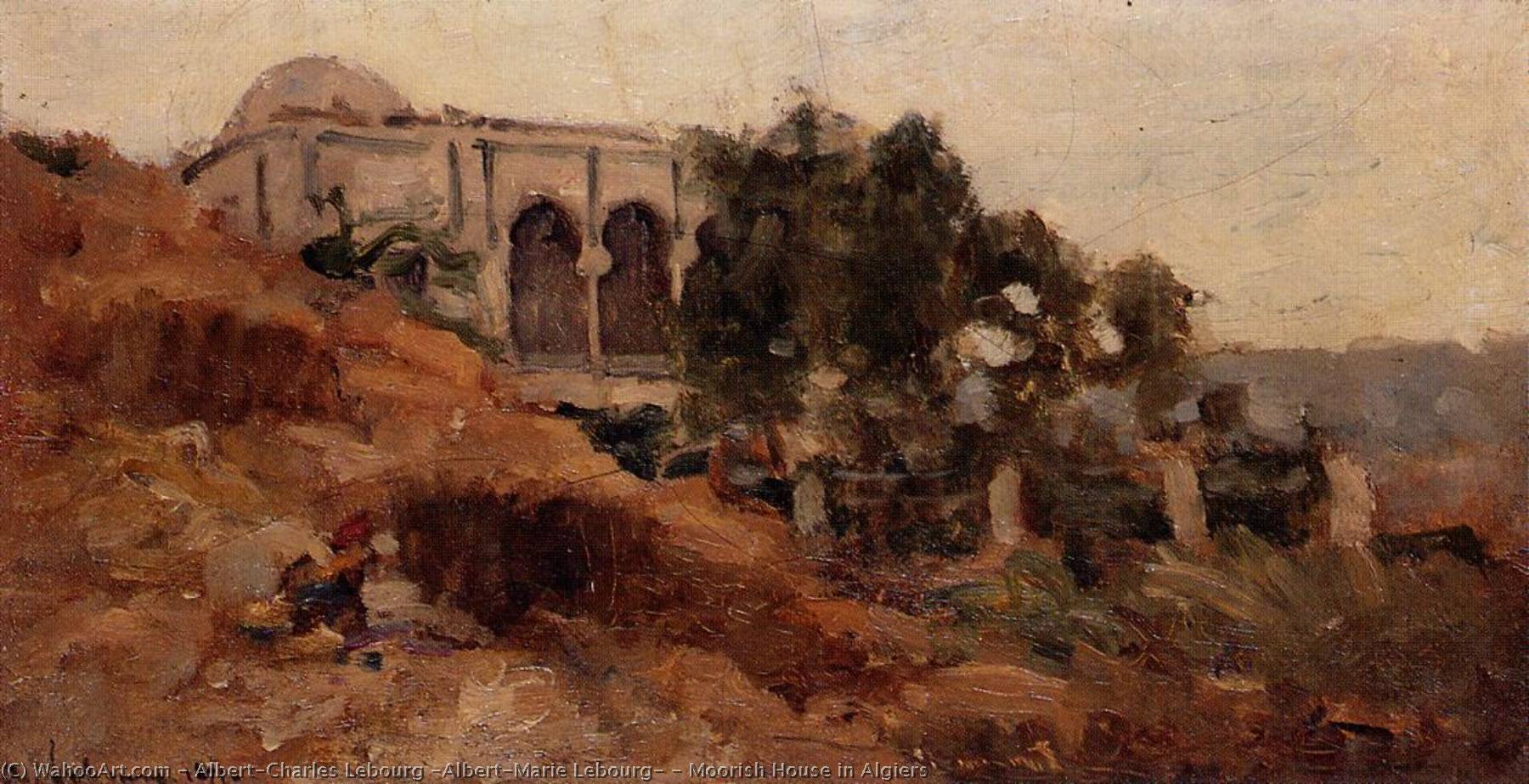 Moorish House In Algiers — Albert-charles Lebourg