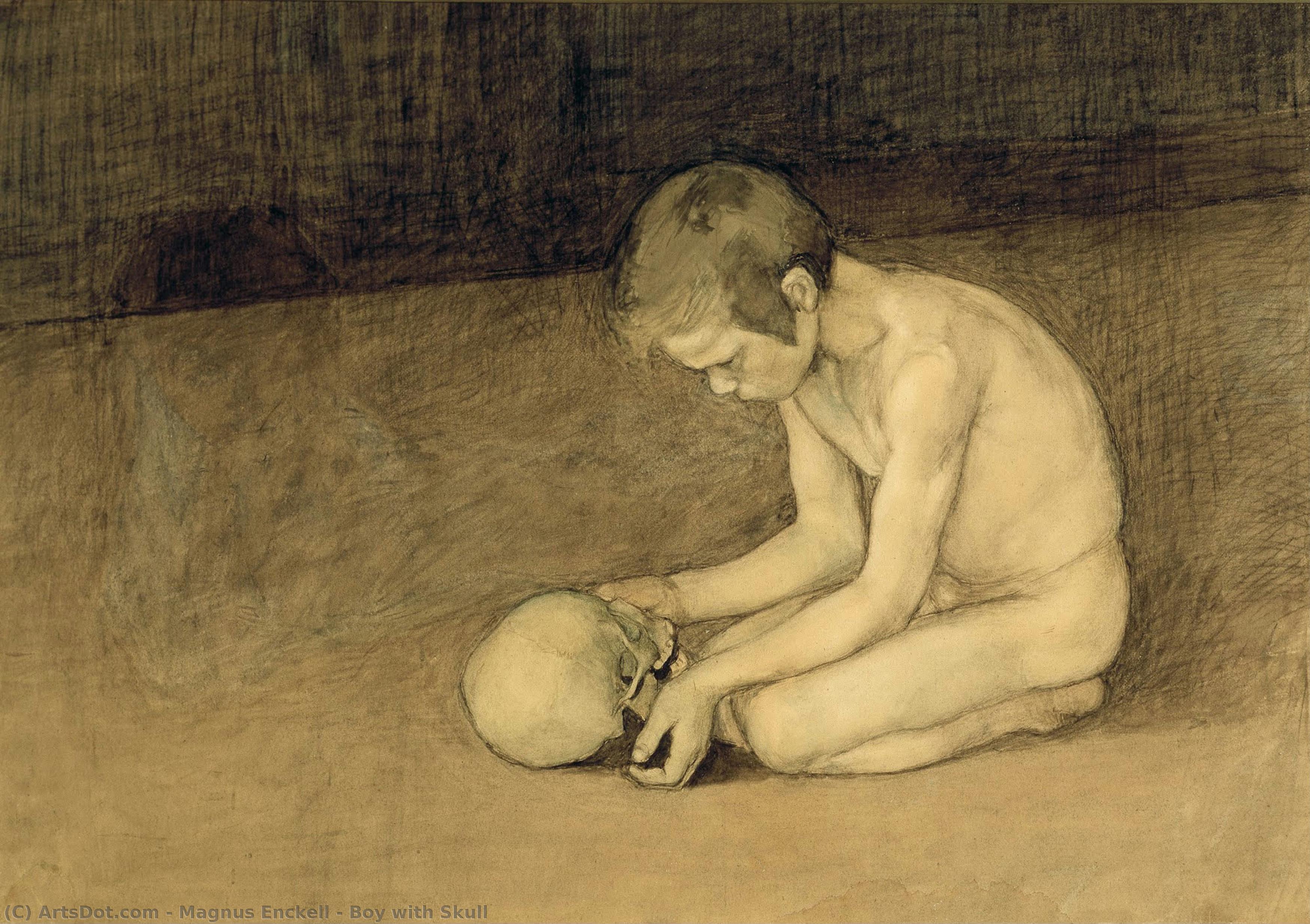 Boy With Skull — Magnus Enckell
