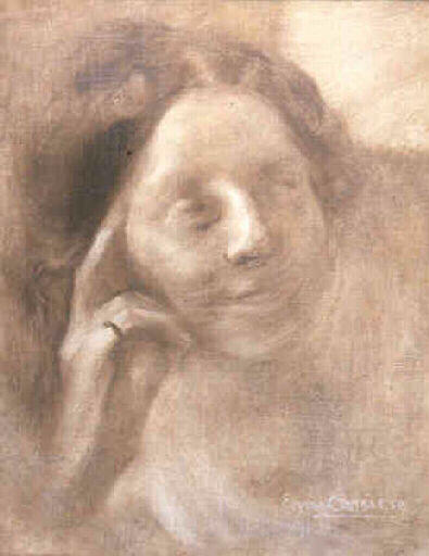 Portrait D'hélène Bonheur ( 1957), Soeur De Raymond Bonheur Et Nièce De Rosa Bonheur — Eugène Anatole Carrière