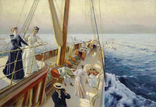 Yachting In The Mediterranean — Julius Leblanc Stewart