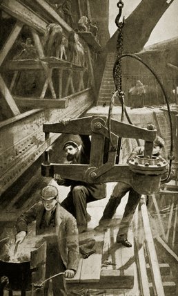 Hydraulic Riveting On The Forth Bridge — William Henry Margetson
