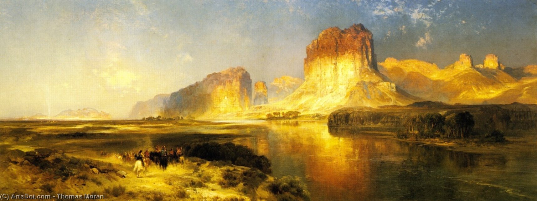 The Green River, Wyoming — トーマス・モラン