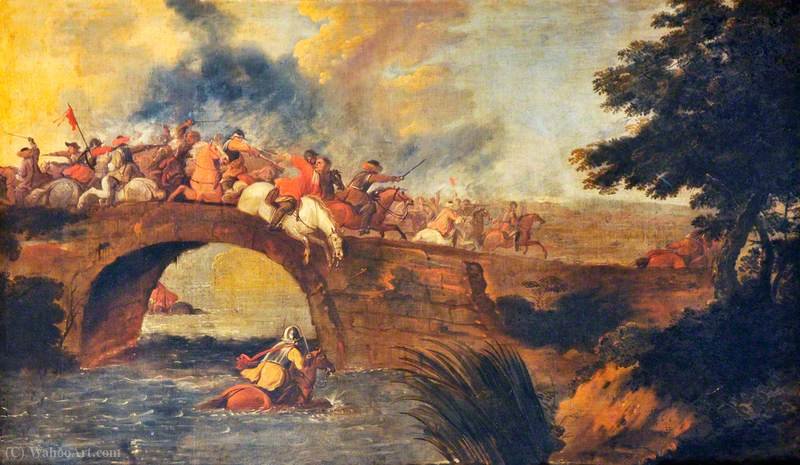 A Cavalry Engagement On A Bridge — Pieter Snayers