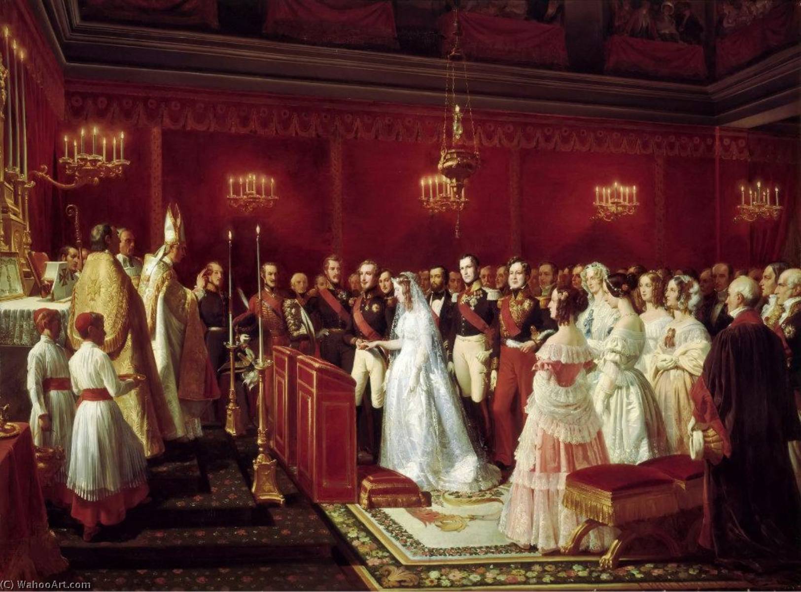 The Marriage Of Duke Of Aumale With Maria Carolina Of Bourbon — Henri Félix Emmanuel Philippoteaux