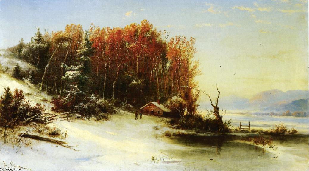 First Snow Along The Hudson — Régis François Gignoux