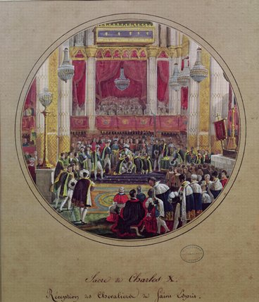 King Charles X Receiving The Knights Of The Saint — Jean-charles Develly
