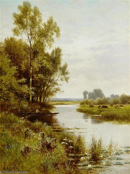 Fishing In A Quiet Spot — Alfred I Glendening
