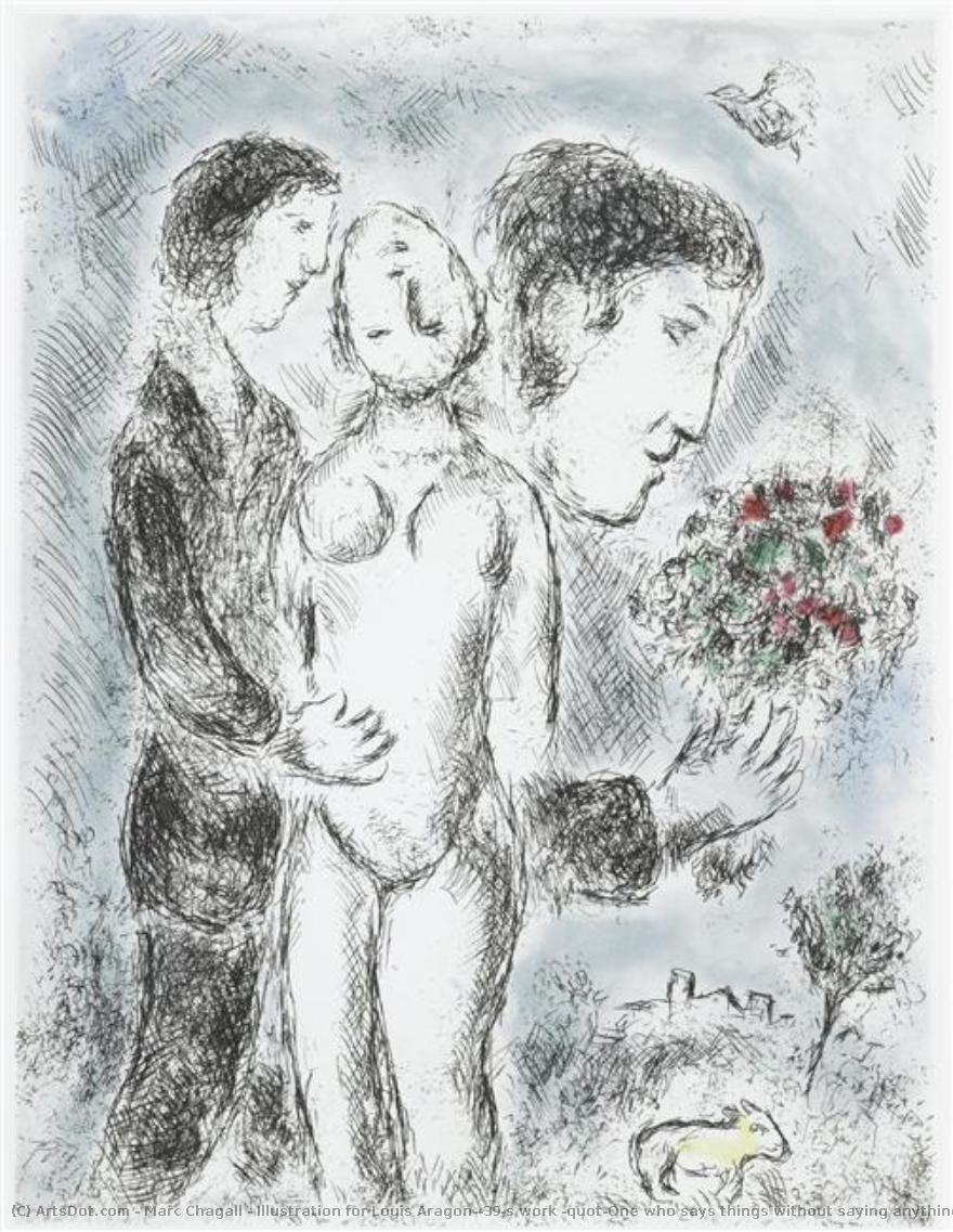 Illustration For Louis Aragon's Work "one Who Says Things Without Saying Anything" — Marc Chagall