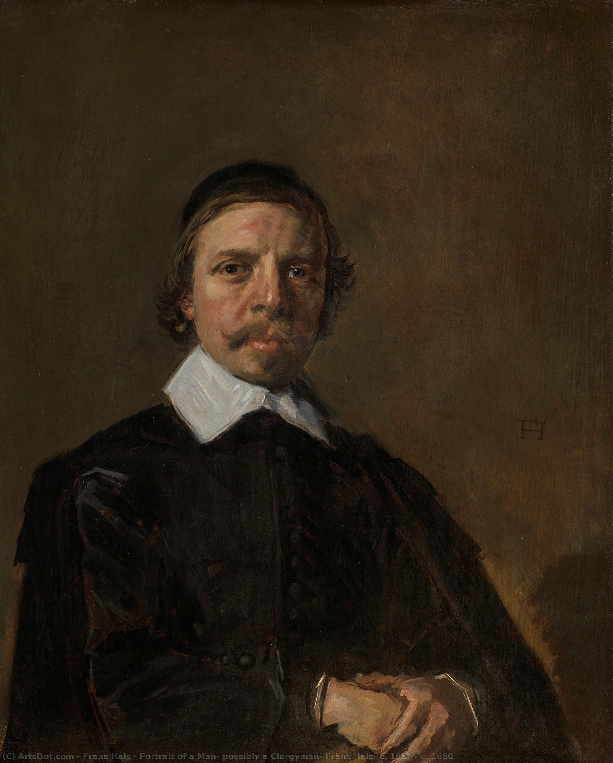 Portrait Of A Man, Possibly A Clergyman, Frans Hals, C. 1657 - C. 1660 — Frans Hals I