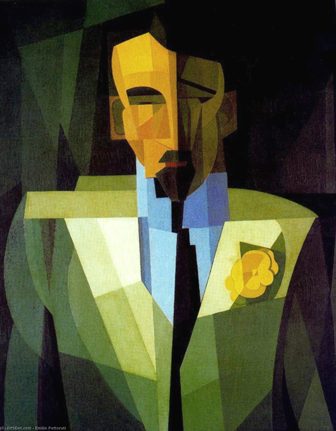 The Man With The Yellow Flower — Emilio Pettoruti