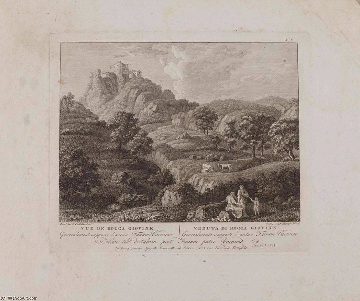 Vue De Rocca Giovine (no. V) — Francois Morel