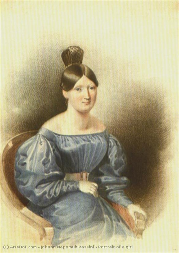 Portrait Of A Girl — Johann Nepomuk Passini