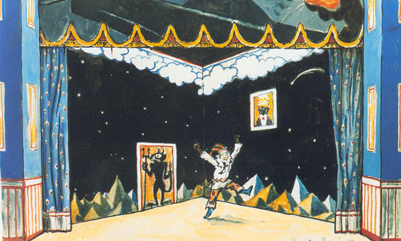 Petrushka's Chamber. Set Design — Alexandre Benois