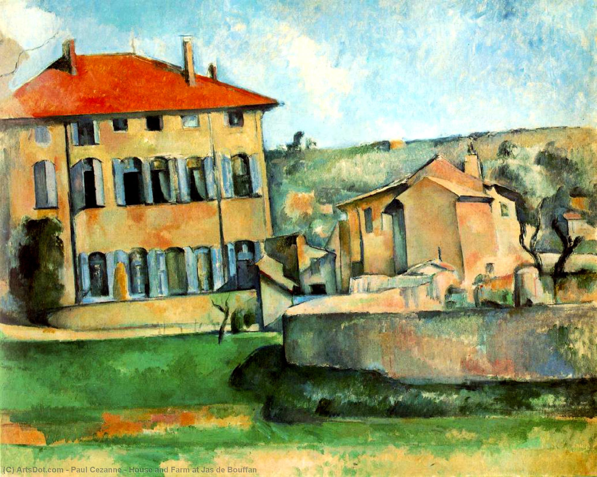 House And Farm At Jas De Bouffan — Поль Сезанн