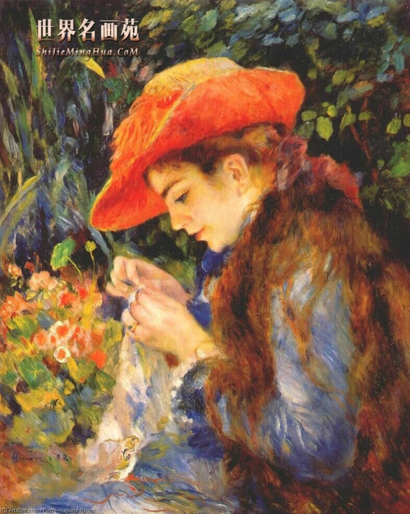 Marie Therese Durand Ruel Sewing — Pierre-auguste Renoir