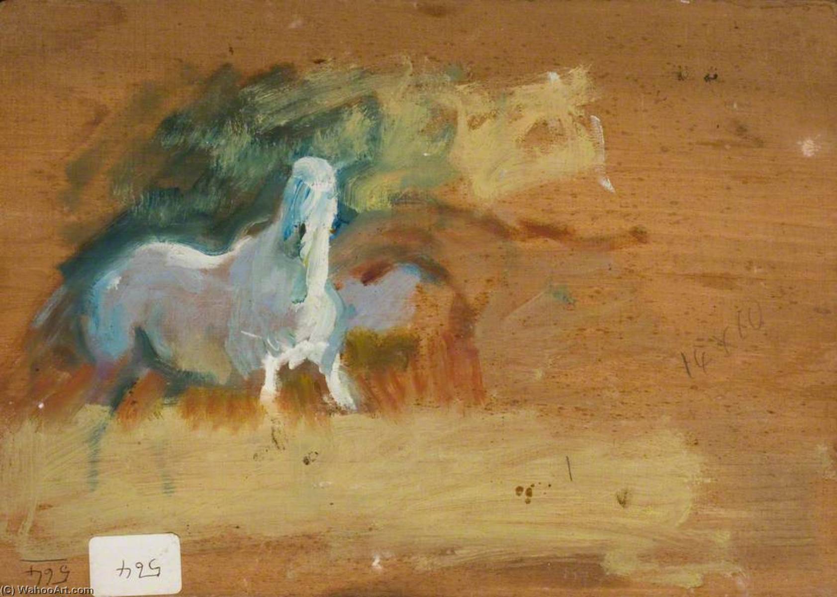Estudio (verso) — Sir Alfred James Munnings