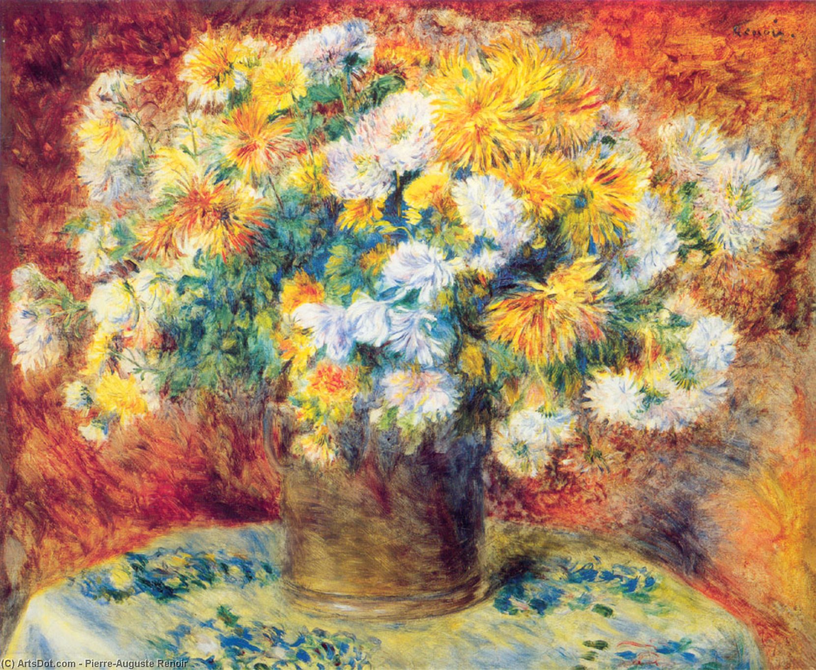 Chrysan The Mums — Pierre-auguste Renoir