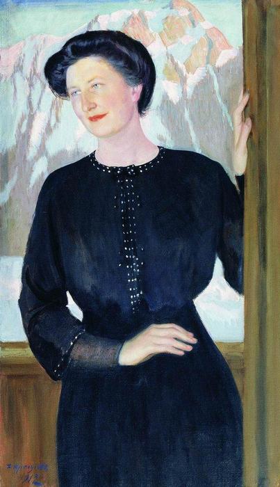 Portrait Of N.i. Zelenskaya — Boris Mikhailovich Kustodiev