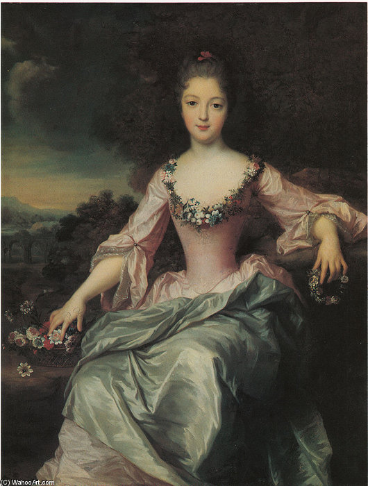 Portrait Of Marie Anne De Bourbon Conde — Gustaf Lundberg