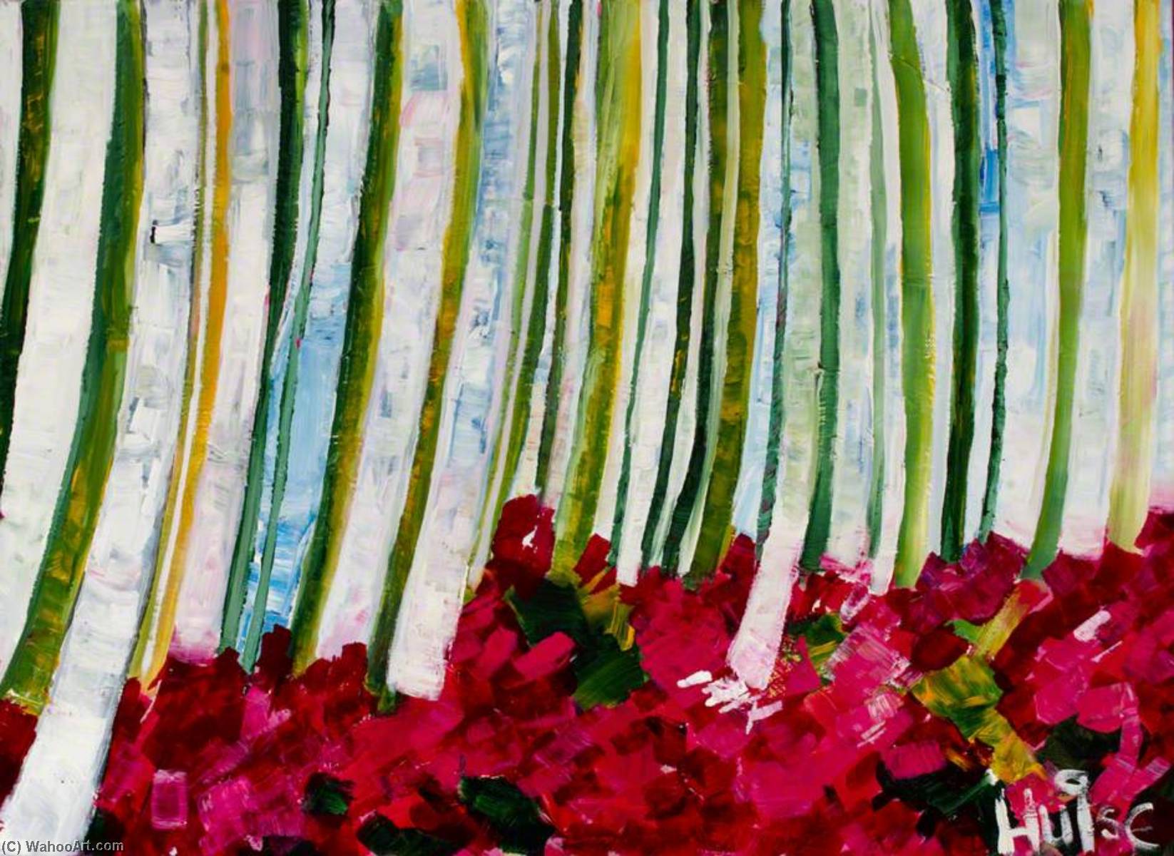 Pink Roses (triptych, Right Wing) — Caroline Hulse