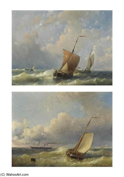 Dutch Fishing Barges In An Offshore Swell — Abraham Hulk Senior