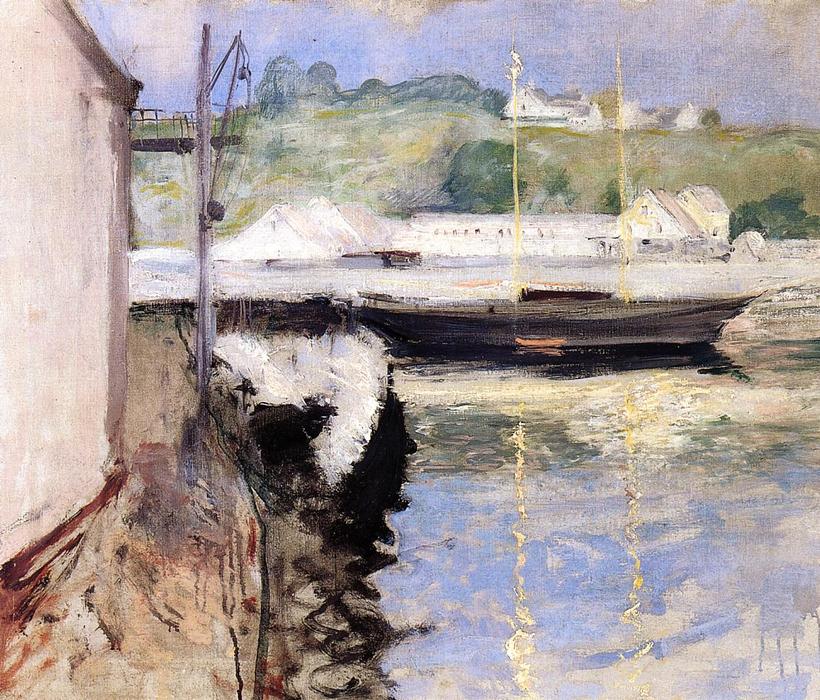 Fish Sheds And Schooner, Gloucester — William Merritt Chase