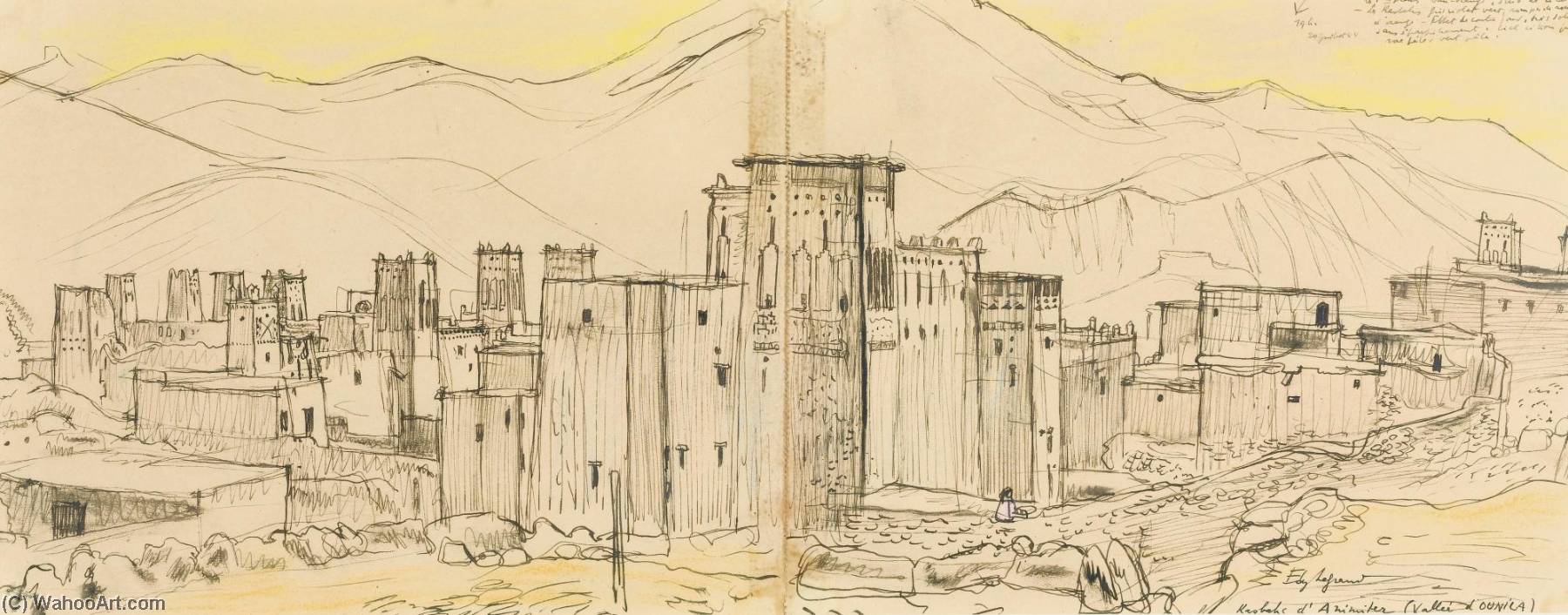 Kasbah D'animiter, Vallée D'ounila — Edouard Léon Louis Legrand