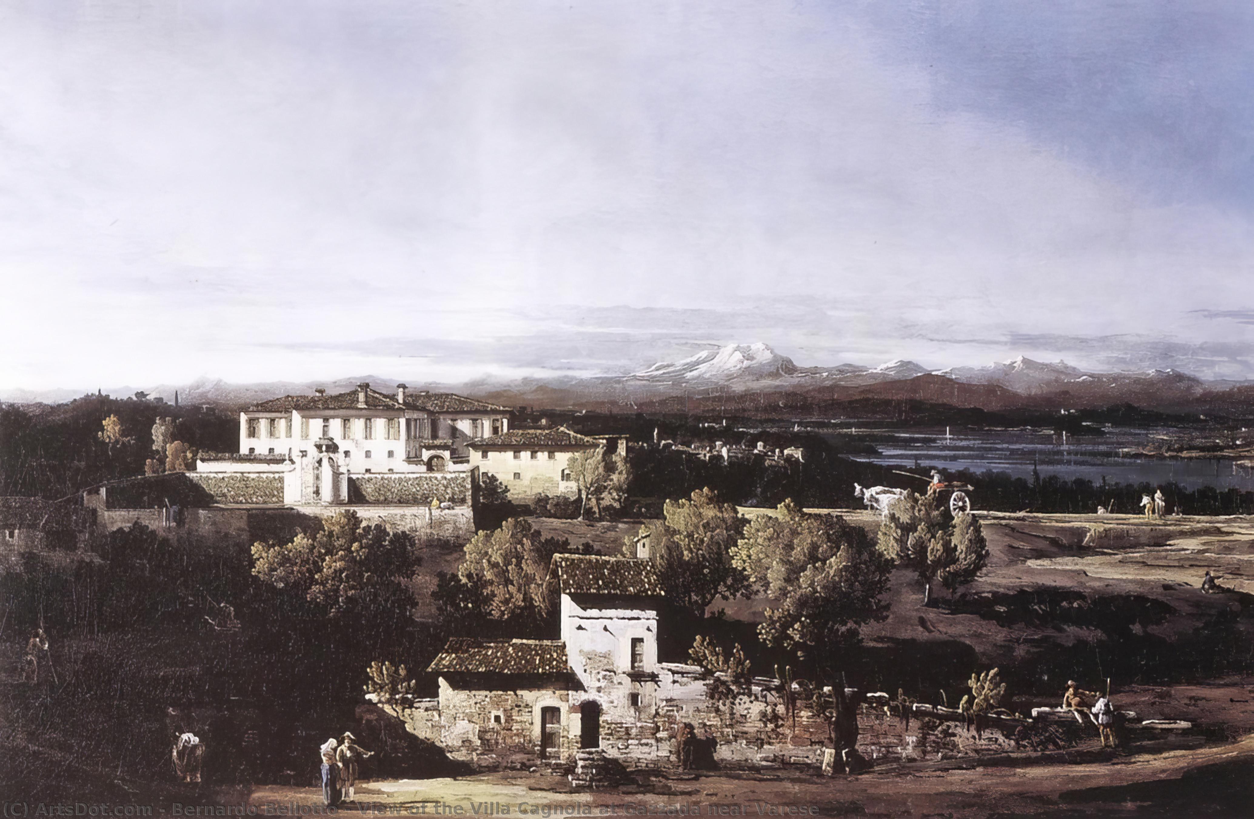 View Of The Villa Cagnola At Gazzada Near Varese — Bernardo Bellotto