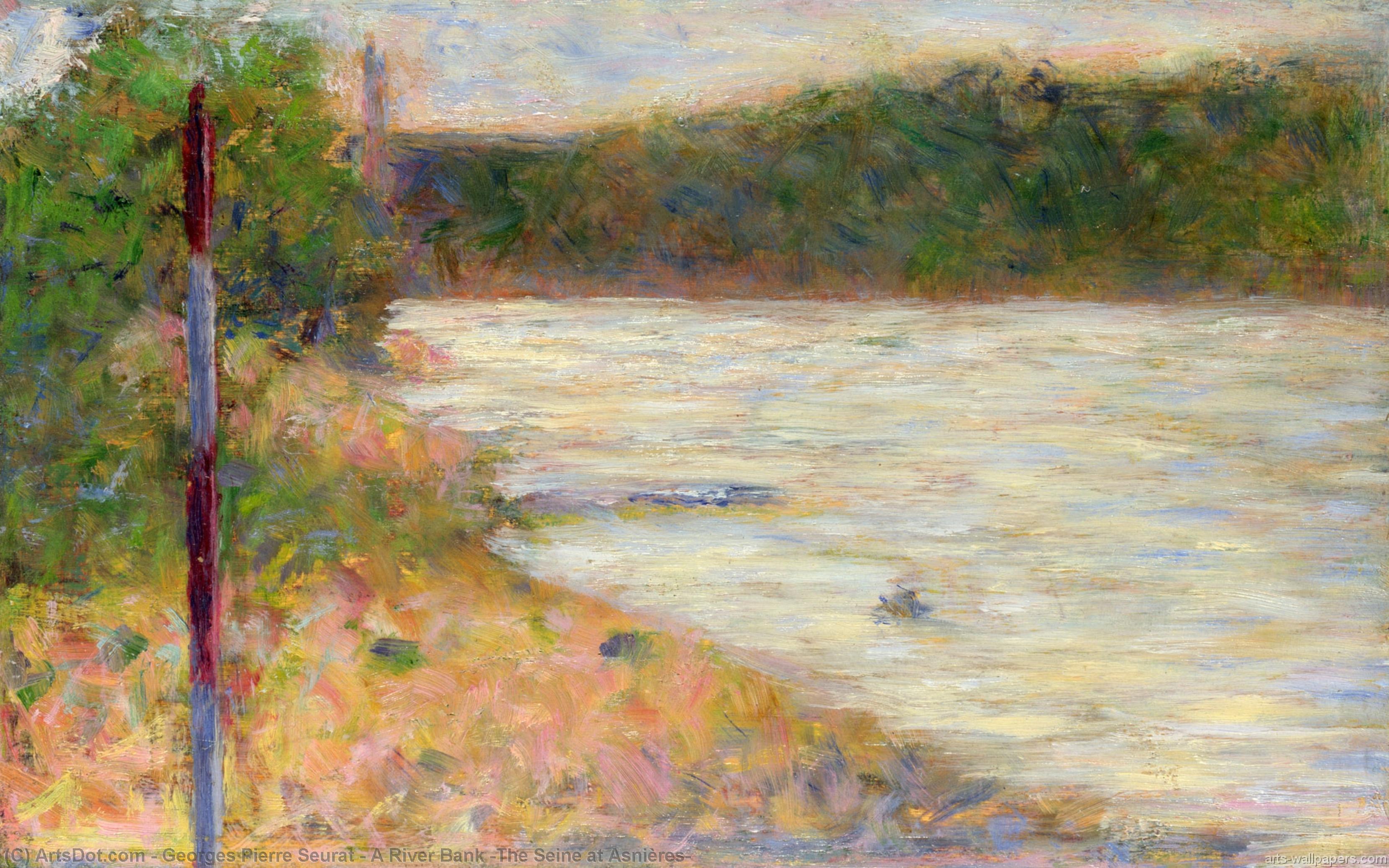 A River Bank (the Seine At Asnières) — Georges Seurat