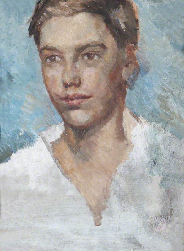 Study Of The Head Of An Adolescent (recto) — Evelyn Alice Clutton Brock