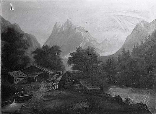 The Wetterhorn In Switzerland, (painting) — Charles A Hackett