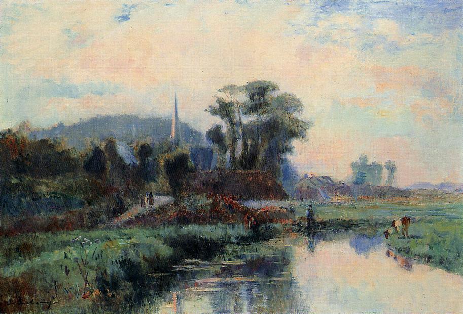 The Banks Of The Durdent — Albert-charles Lebourg