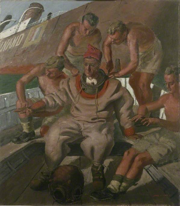 Army Divers Sappers Of A Port Reconstruction And Repair Group — Henry Marvell Carr