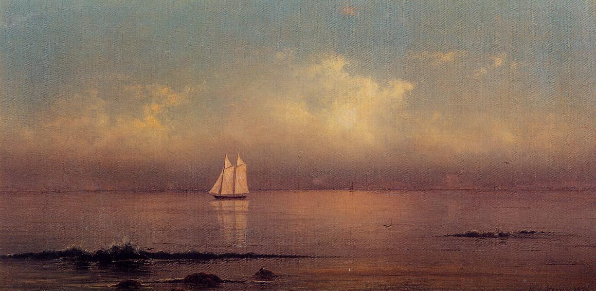 Becalmed, Long Island Sound — Martin Johnson Heade