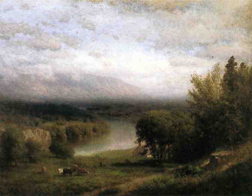 Farmhouse In A River Valley — Alexander Helwig Wyant