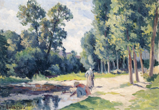Washerwomen On The Banks Of The Cure — Maximilien Luce