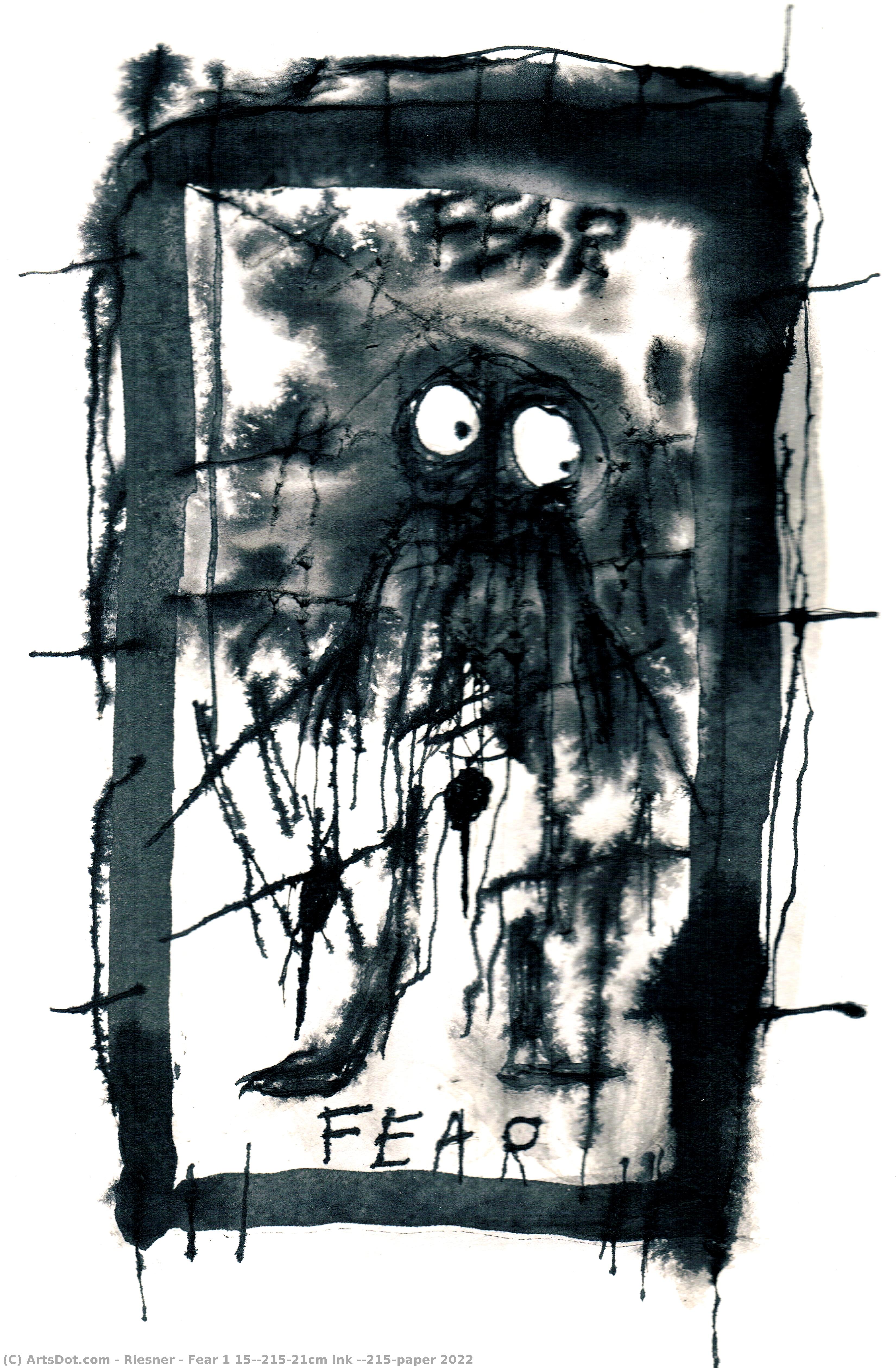 Fear 1 15×21cm Ink ×paper 2022 — Thomas Riesner