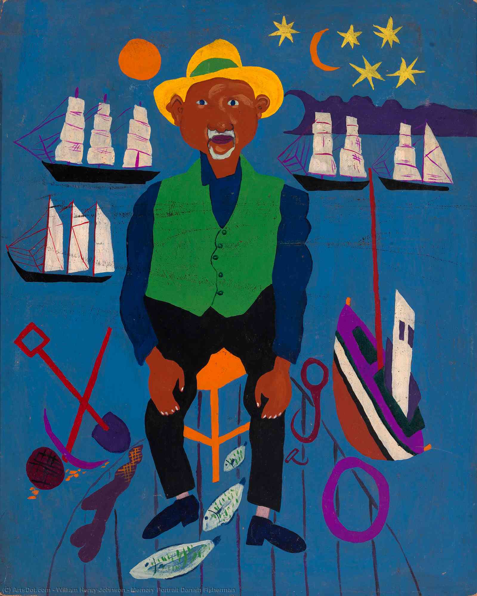 Memory Portrait Danish Fisherman — William H. Johnson