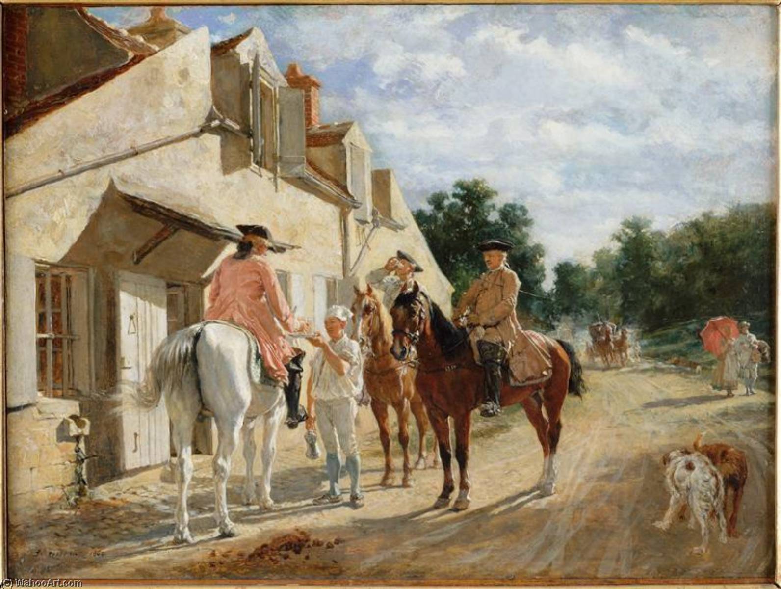 Au Tourne Bride, Dit Aussi Tournebride En Forêt De Saint Germain — Jean-louis Ernest Meissonier
