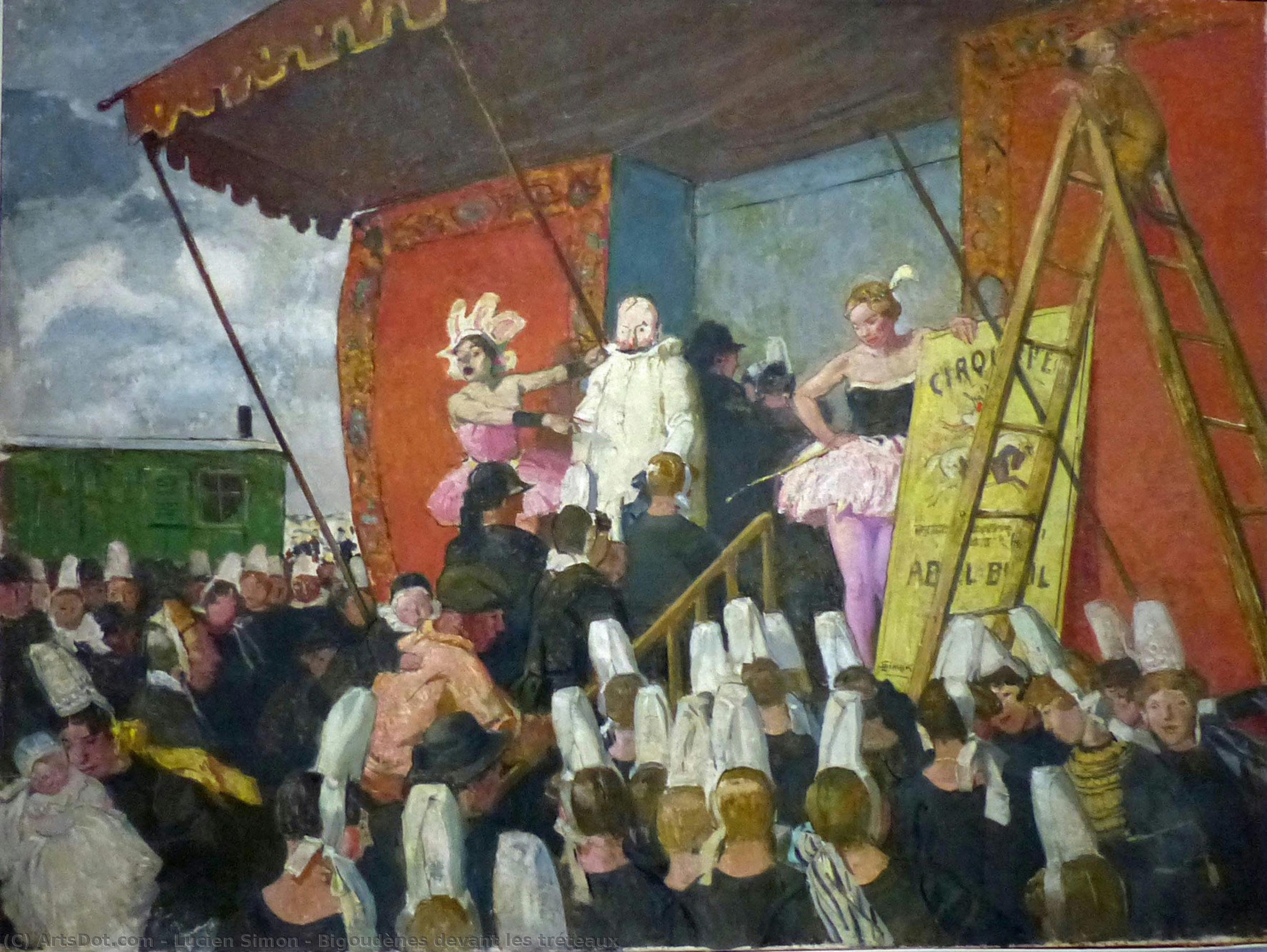 Bigoudènes Devant Les Tréteaux — Lucien Simon