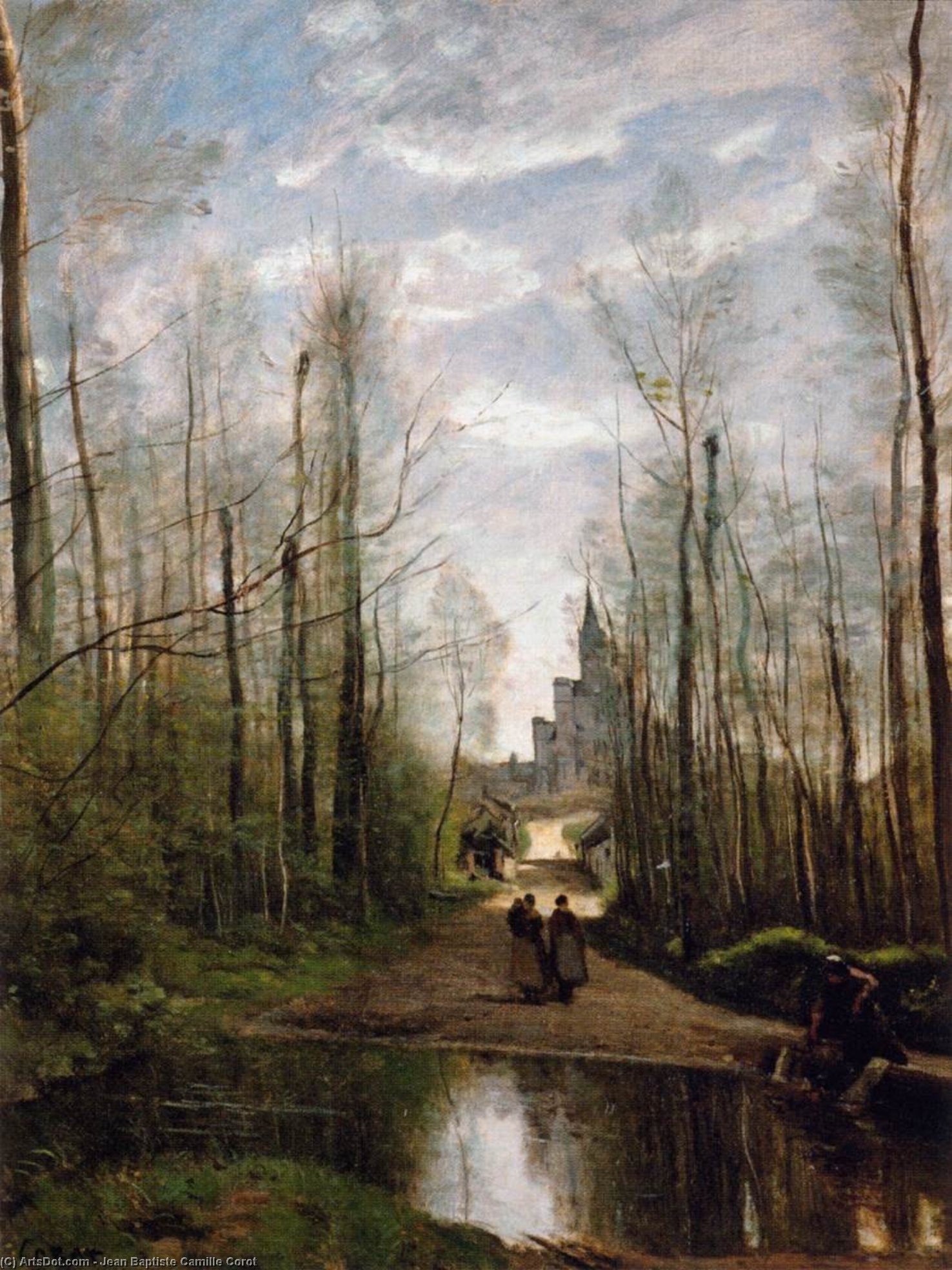 Die Kirche Von Marissel In Der Nähe Von Beauvais — Jean-baptiste-camille Corot