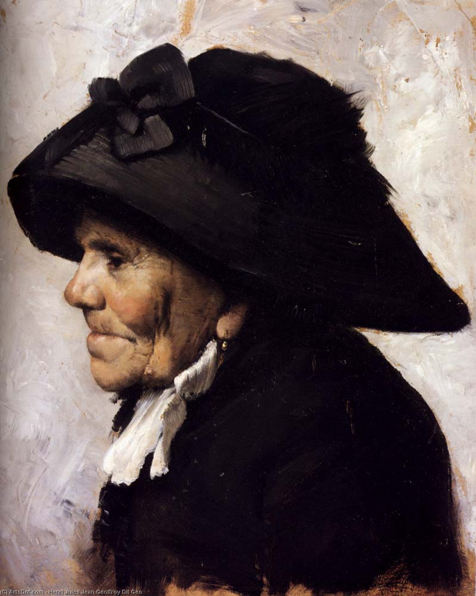 Study Of The Head Of An Old Woman — Henri Geoffroy Dit Geo