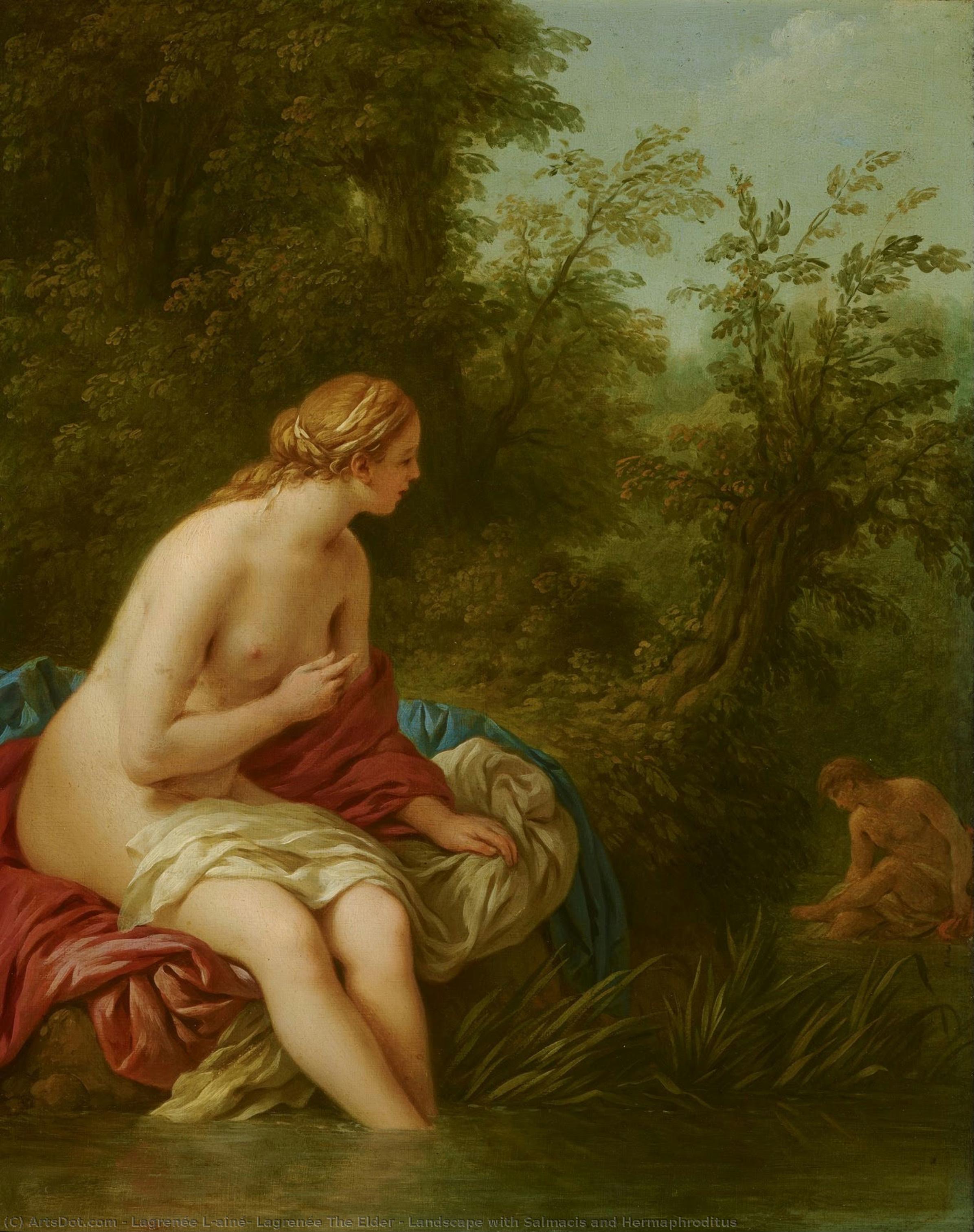Landscape With Salmacis And Hermaphroditus — Lagrenée L'aîné, Lagrenée The Elder