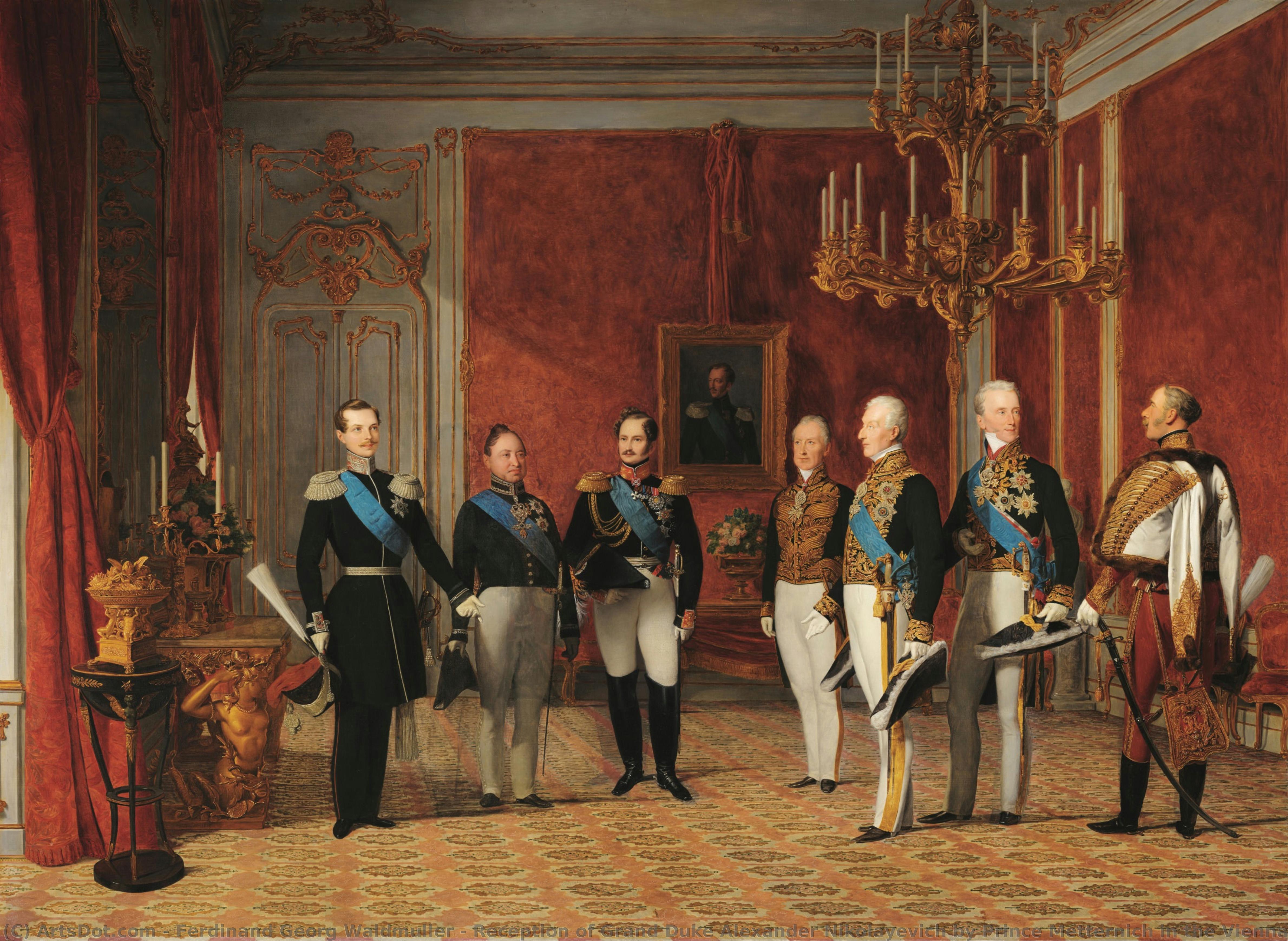 Reception Of Grand Duke Alexander Nikolayevich By Prince Metternich In The Vienna Hofburg In 1829 — Ferdinand Georg Valdmüler