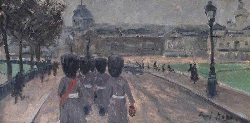 The Bank Picquet On Its Way To The City — Paul Lucien Maze