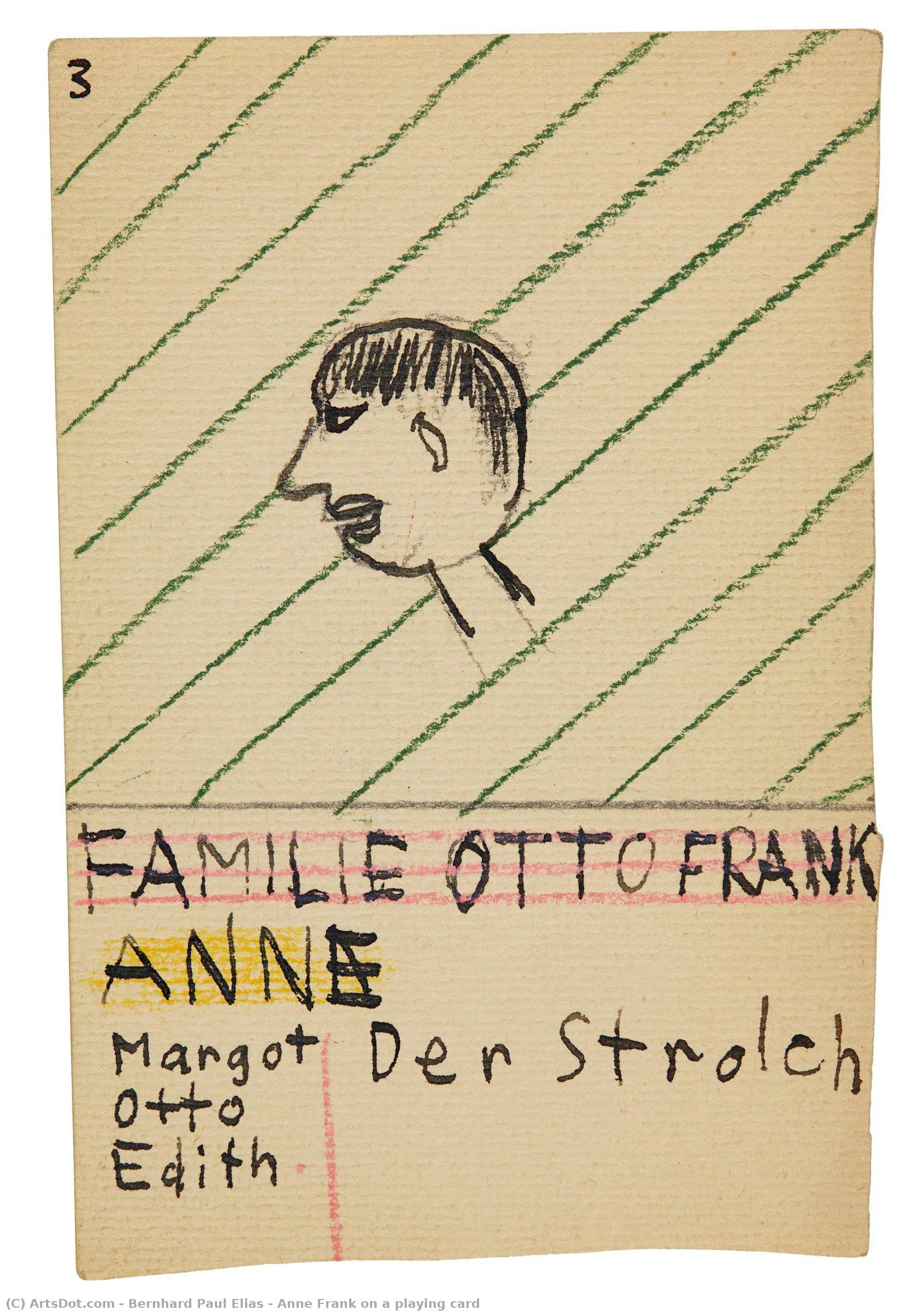 Anne Frank On A Playing Card — Bernhard Paul Elias