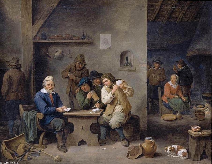 Figures Gambling In A Tavern — David Teniers The Younger
