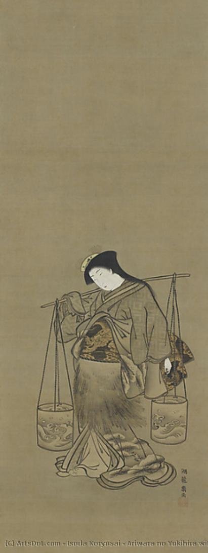 Ariwara No Yukihira With Salt Maidens — Isoda Koryūsai