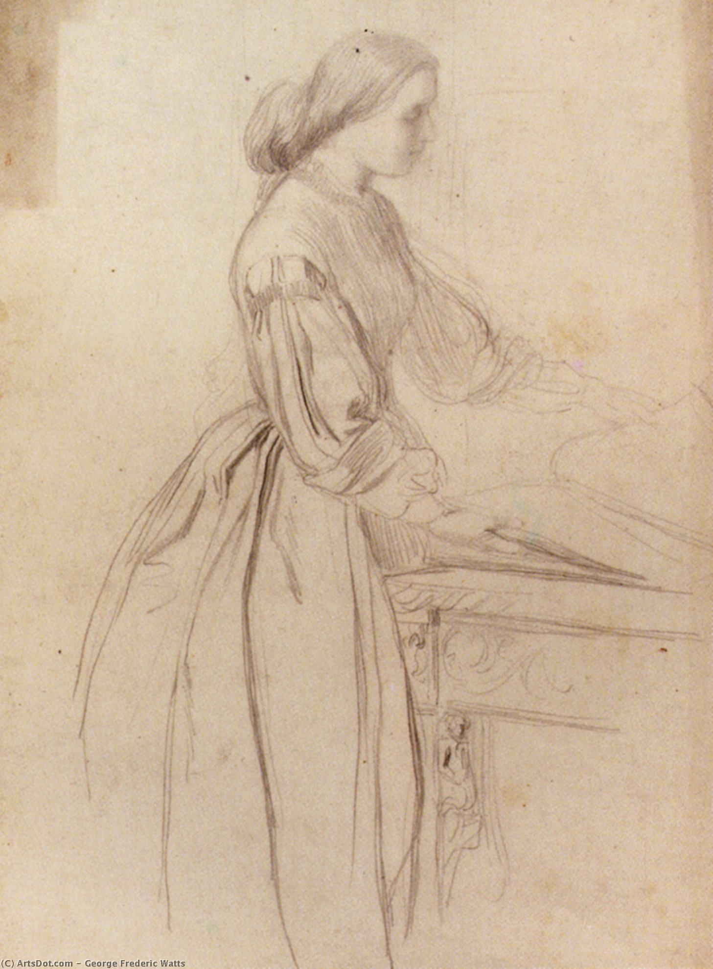 Portrait Of A Lady, Possibly Julia Jackson — George Frederic Watts